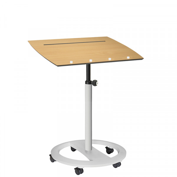 officeplus Sitz-Stehpult rolls drive R3-D2-11 Gestell lichtgrau Platte Buche-Dekor bei Buero-Ideen und Büro-GOERTZ in Darmstadt